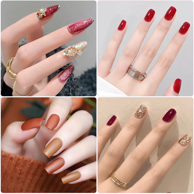 Nail Gel Polish Kit with UV Nail Lamp Soak off UV LED Nails Varnish Set Semi Permanent Nail Art Gels Lacquer Manicure Tools Set