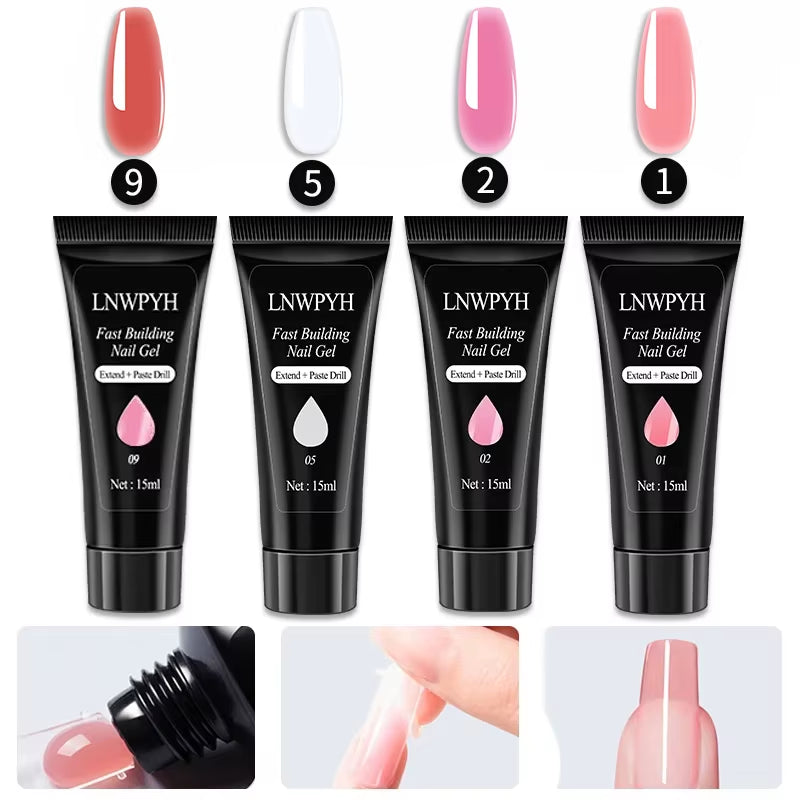 Nail Gel Polish Kit with LED Nail Lamp Semi-Permanent 27 Colors Soak off Base&Top Coat Varnish Manicure Set for Nails Salon Kit