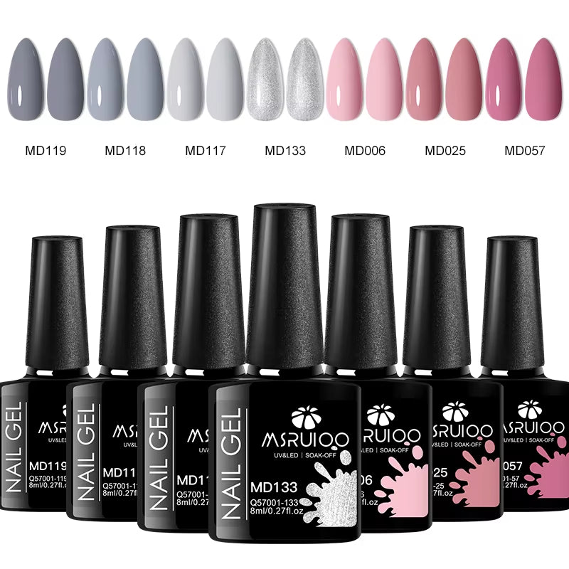 7Pc Nail Gel Polish Set DIY Nail Art Design All for Decoration Soak off UV Gel Long Lasting Manicure Painting Gel Vernis Kits